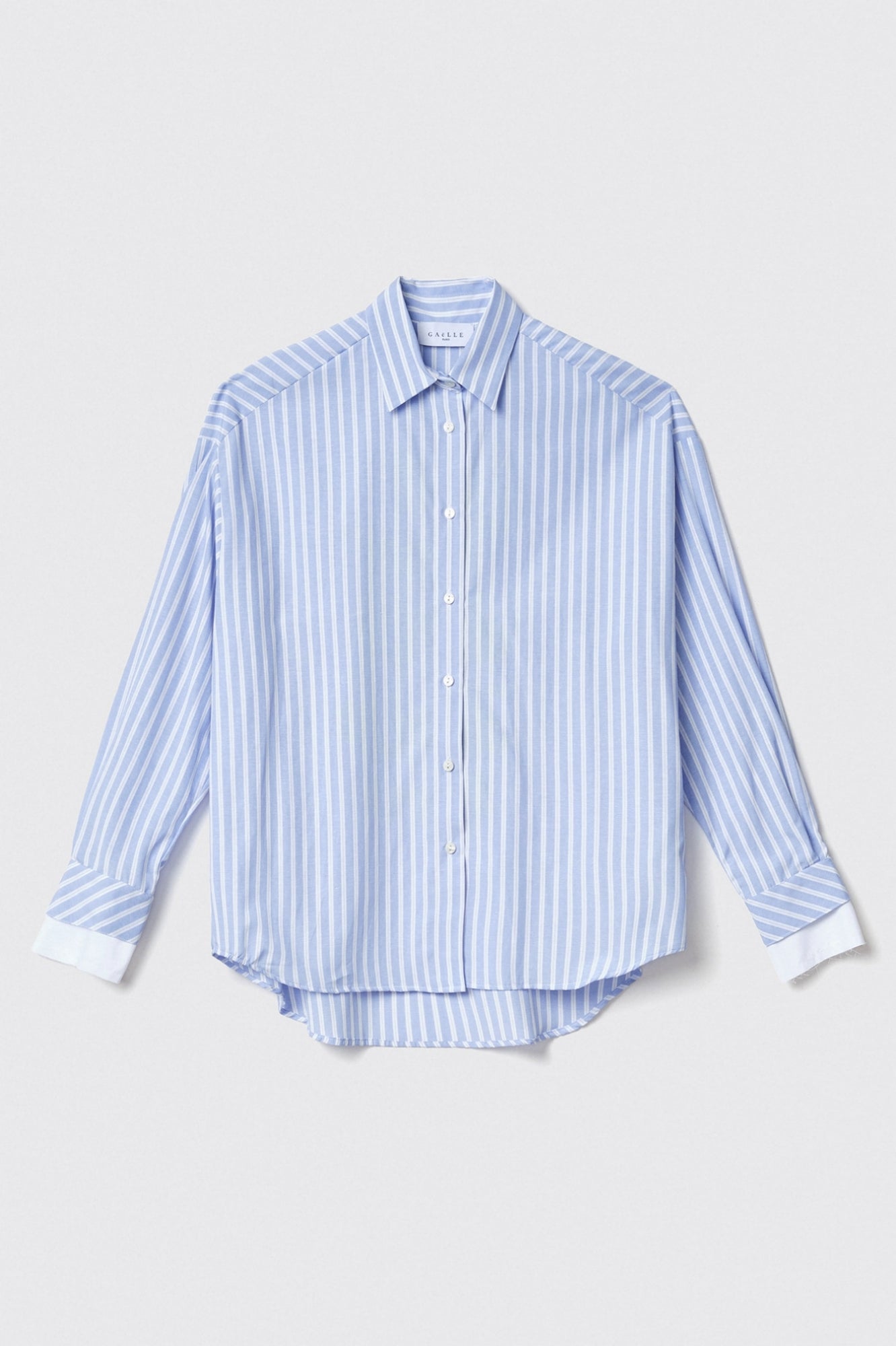 Camicia con doppio polsino in popeline bastonetto - Gaëlle