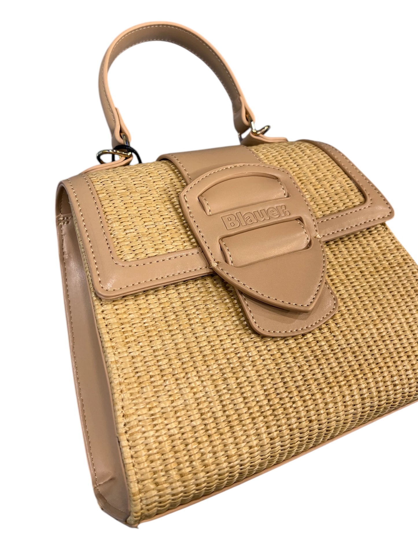 Mini tote rafia - Blauer