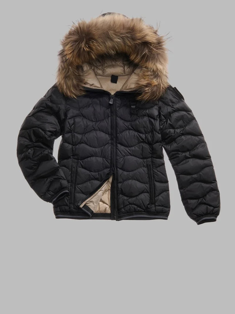 PIUMINO CON BORDO IN PELLICCIA ALDIE - Blauer