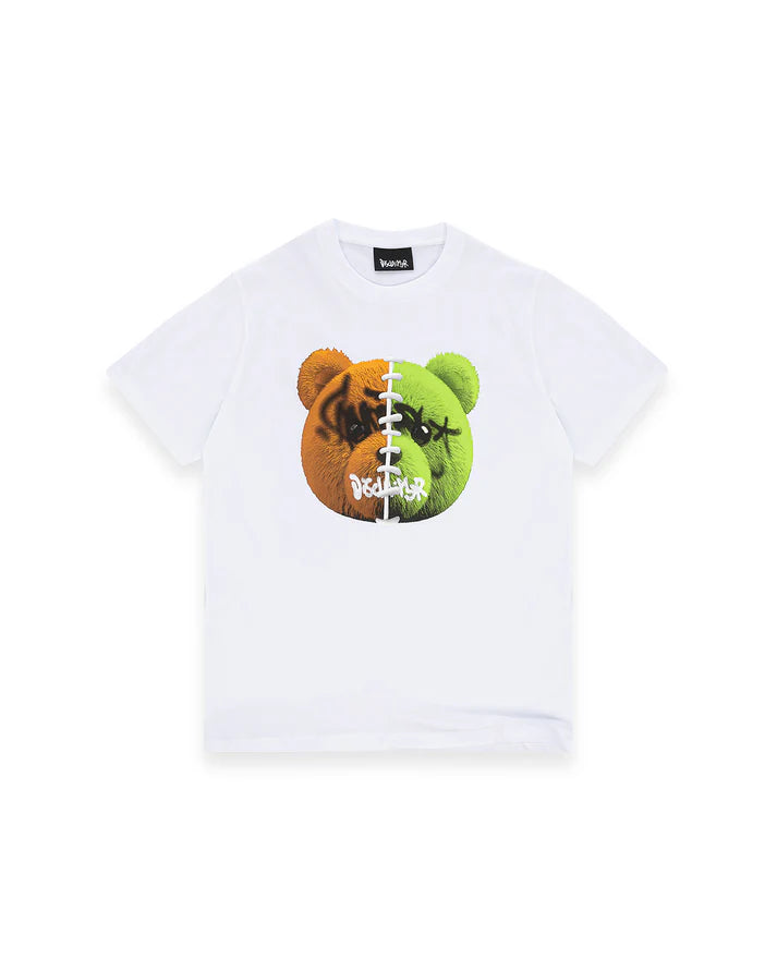 T-Shirt Disclaimer Uomo Girocollo con Maxi Logo Orso