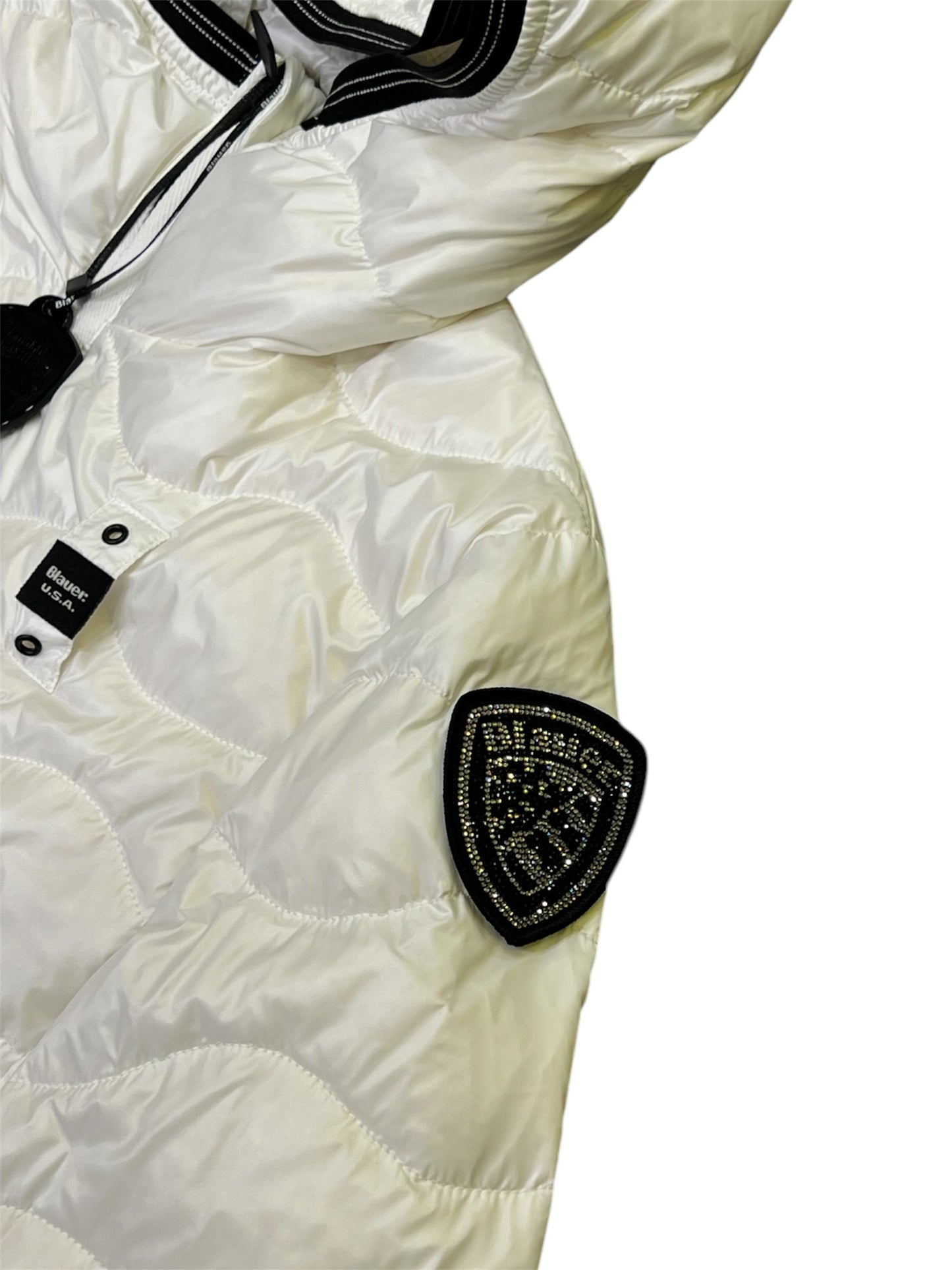 GIACCA CON CAPPUCCIO ELLIS BIANCO - Blauer