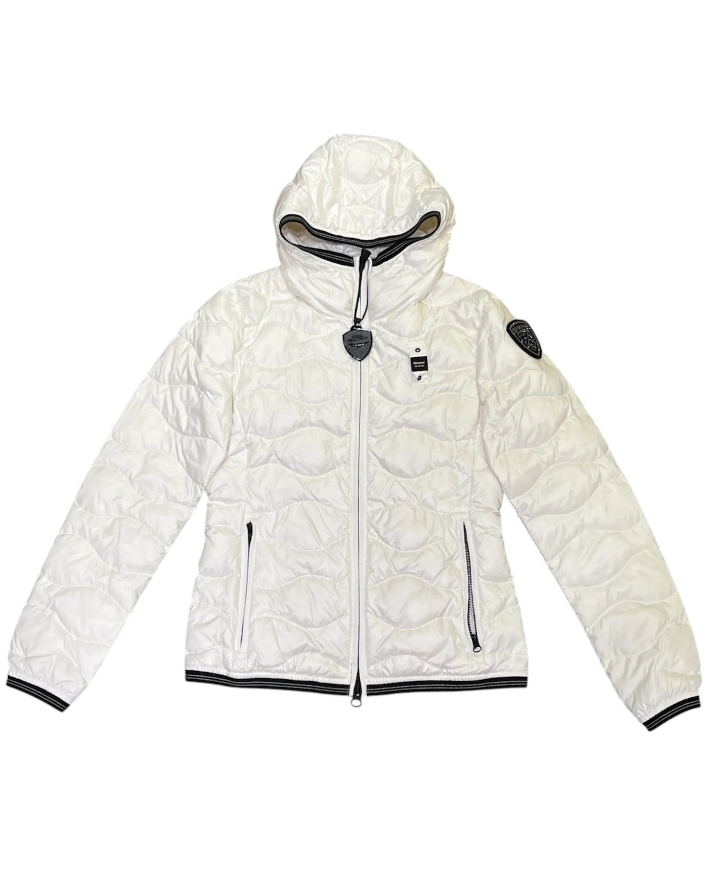 GIACCA CON CAPPUCCIO ELLIS BIANCO - Blauer