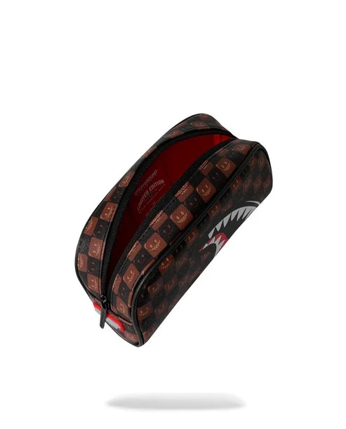 Pochette Sprayground Sharks In Paris WTF Bubble Brown Check Pouch