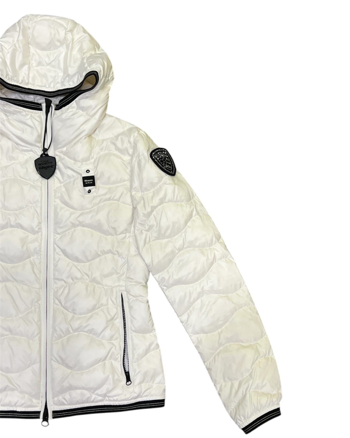 GIACCA CON CAPPUCCIO ELLIS BIANCO - Blauer
