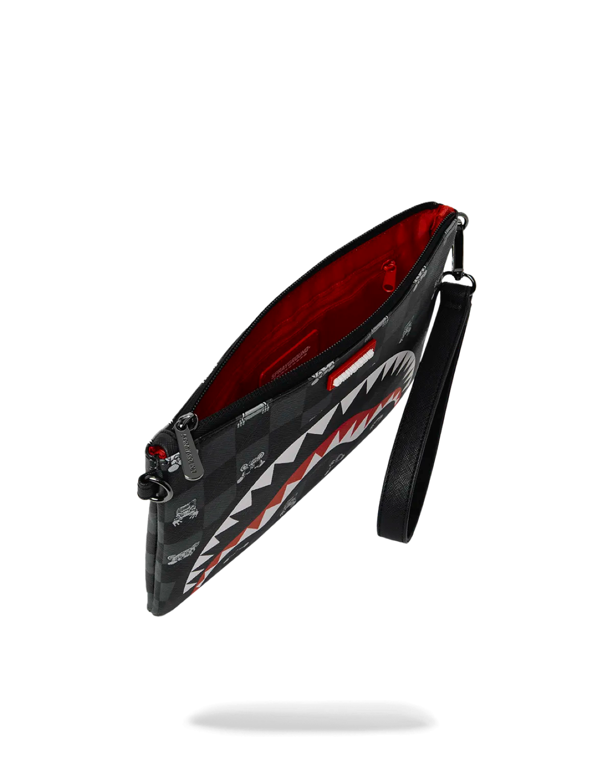 Pochette Gray Peeking Character Check Sprayground