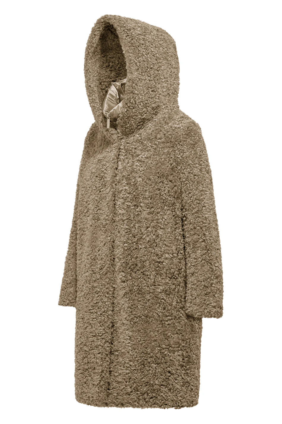 Cappotto lungo effetto agnellino - Bomboogie