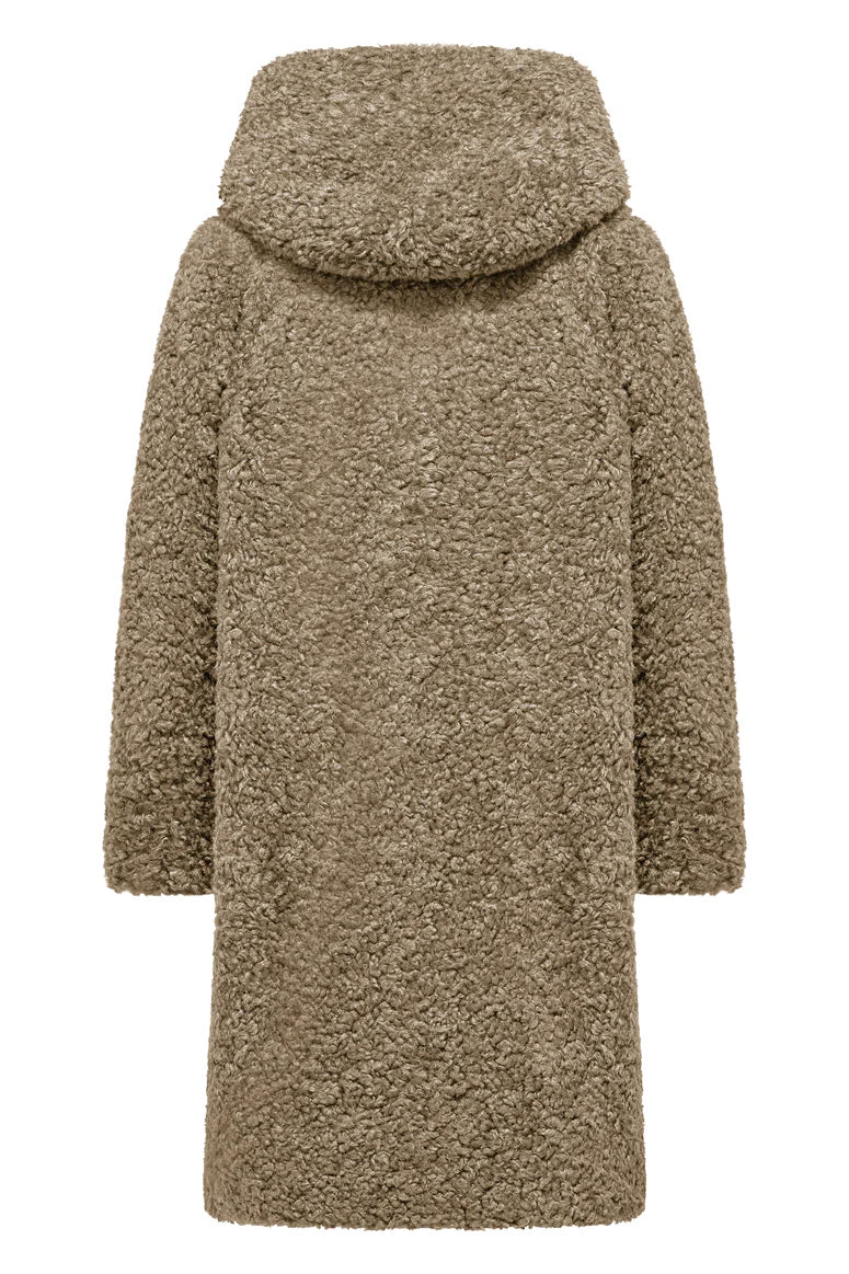 Cappotto lungo effetto agnellino - Bomboogie