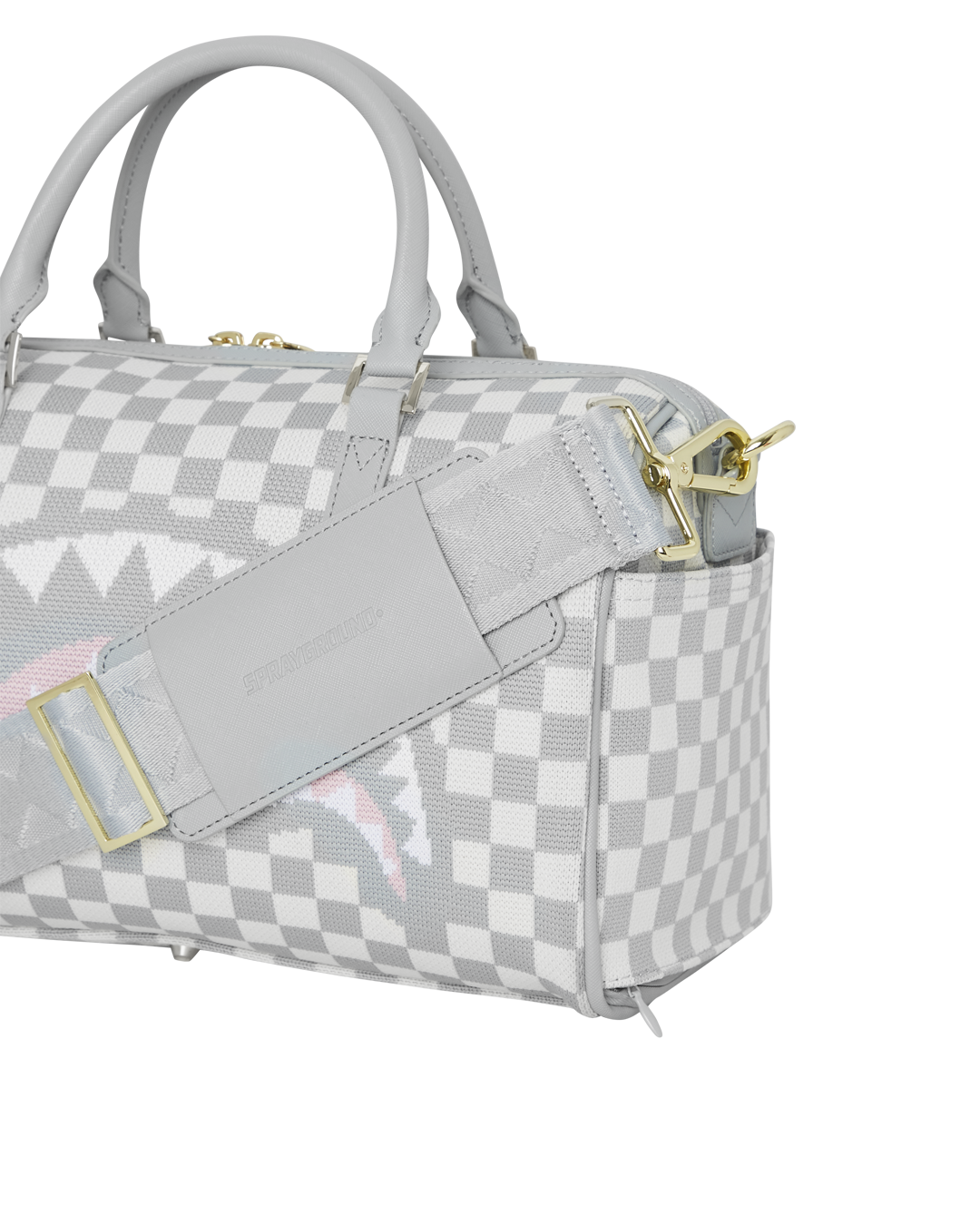 Bauletto knit shark in paris in cream mini duffle - Sprayground