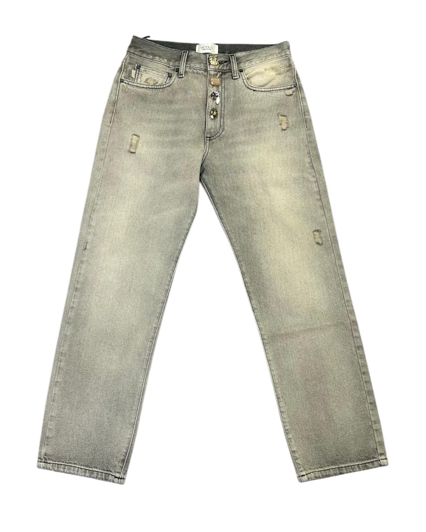 Jeans con bottoni gioiello - Vicolo
