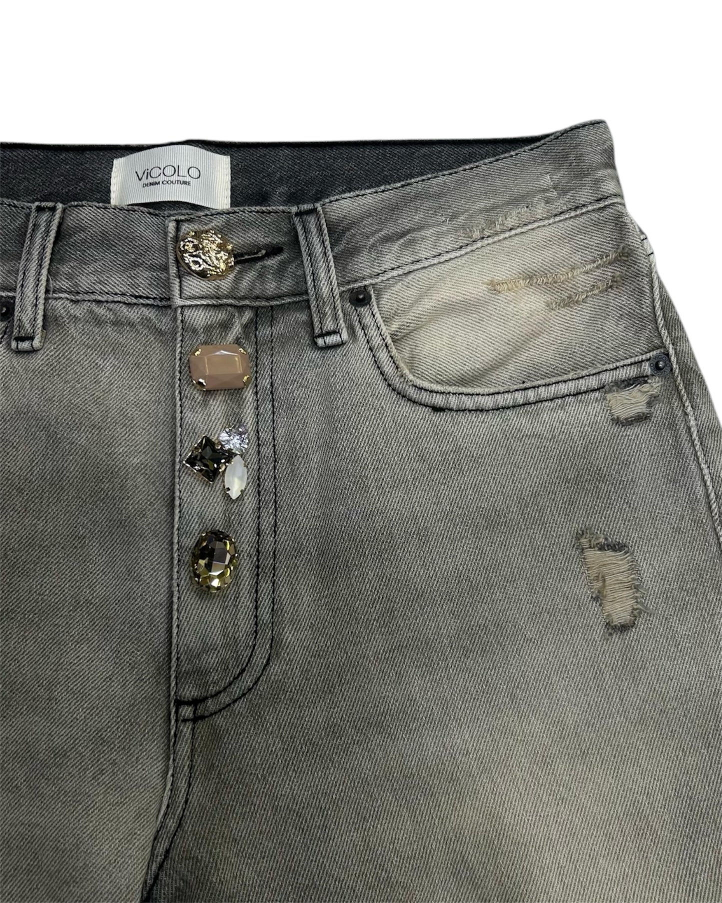 Jeans con bottoni gioiello - Vicolo