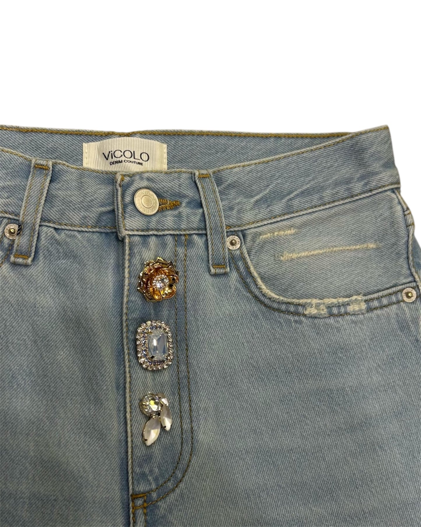 Jeans con bottoni gioiello - Vicolo
