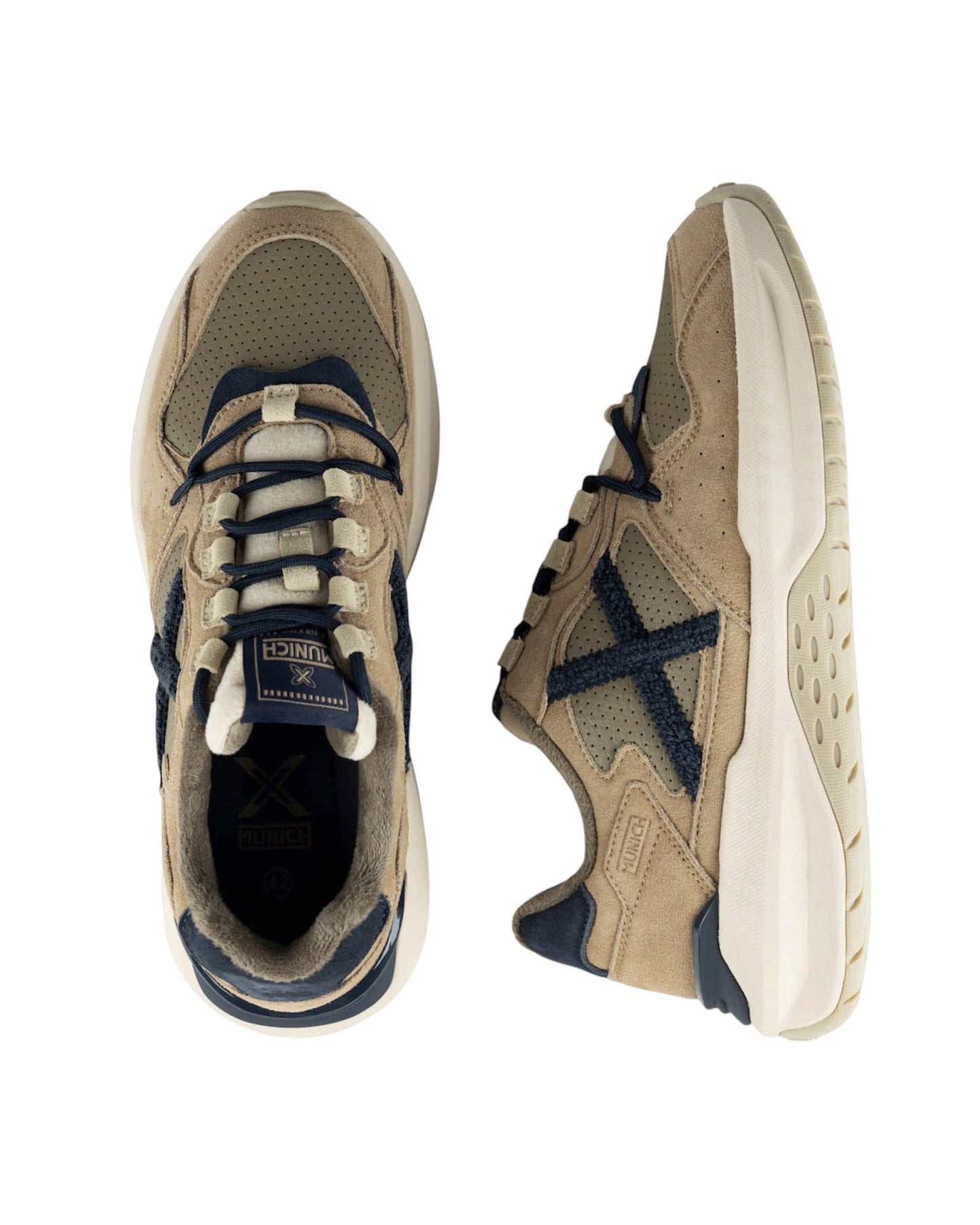 Sneakers Uomo Munich Nexa 26 Beige e Blu