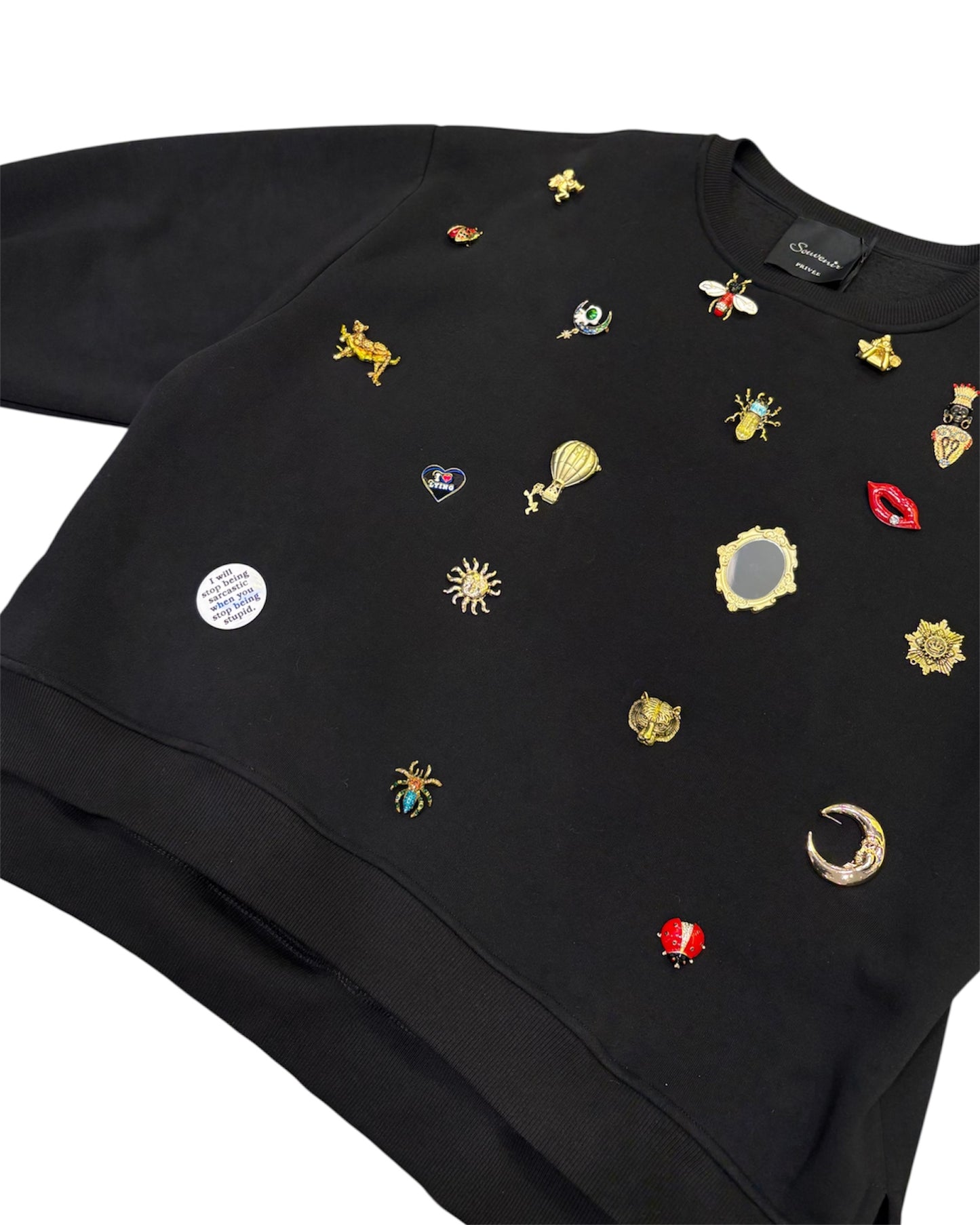 Felpa oversize con spille - Souvenir