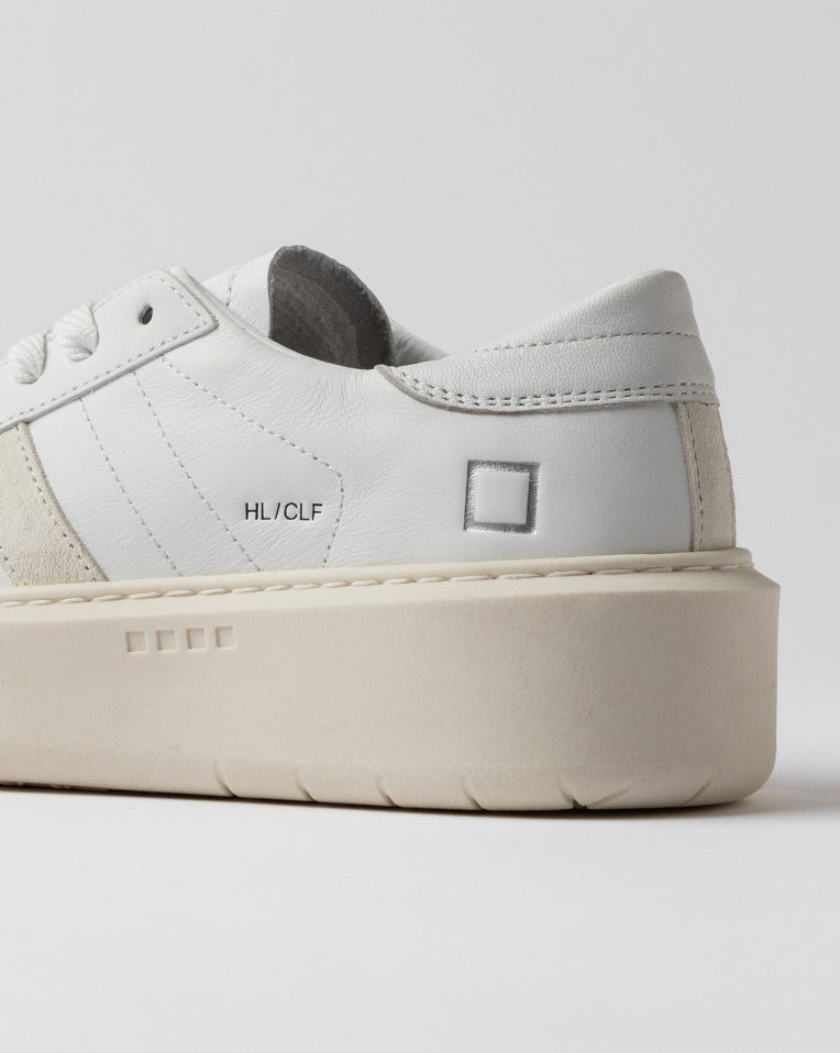 HILL LOW PLATFORM CALF WHITE - D.A.T.E