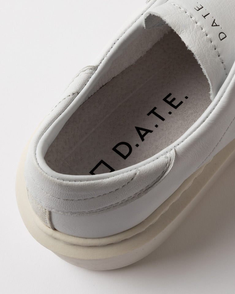 HILL LOW PLATFORM CALF WHITE - D.A.T.E