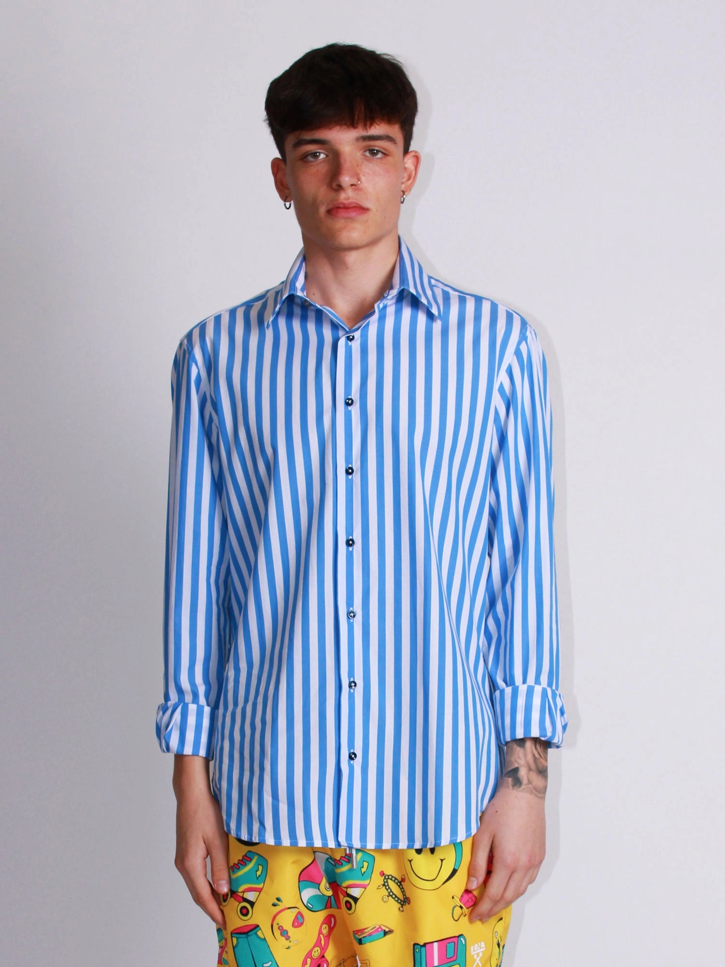 Camicia a righe in puro cotone - Berna