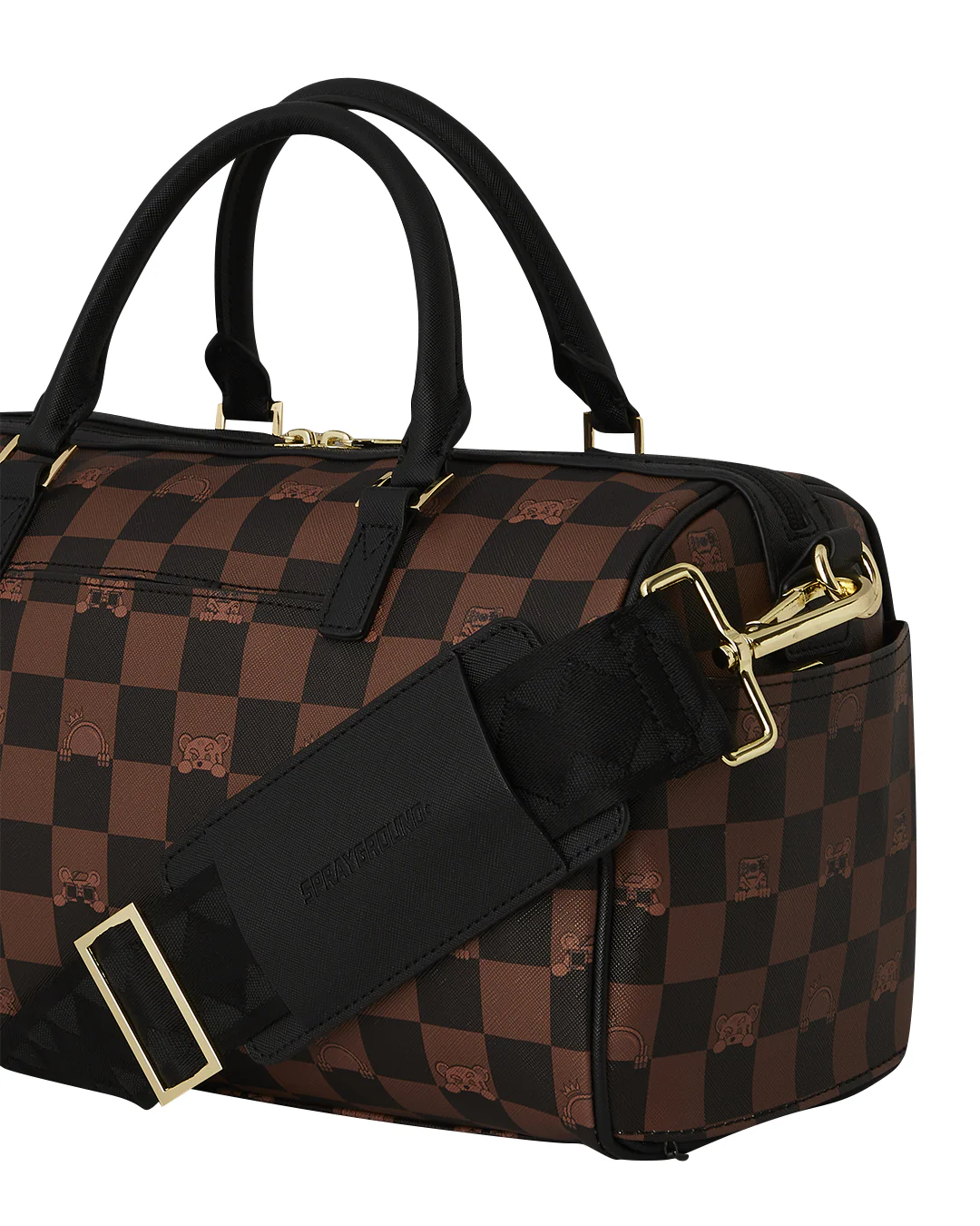 PEEKING CHARACTER CHECK MINI DUFFLE - Sprayground
