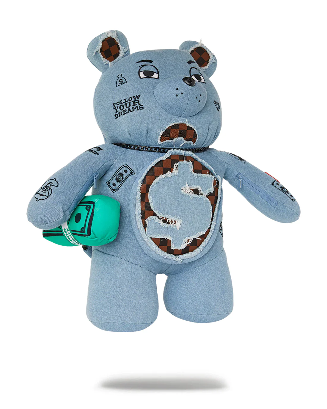 Zaino ORSACCHIOTTO DENIM SHARK MONEYBEAR - Sprayground