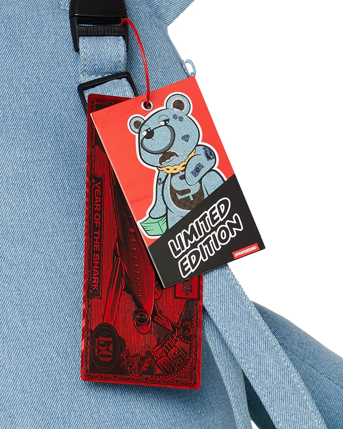 Zaino ORSACCHIOTTO DENIM SHARK MONEYBEAR - Sprayground