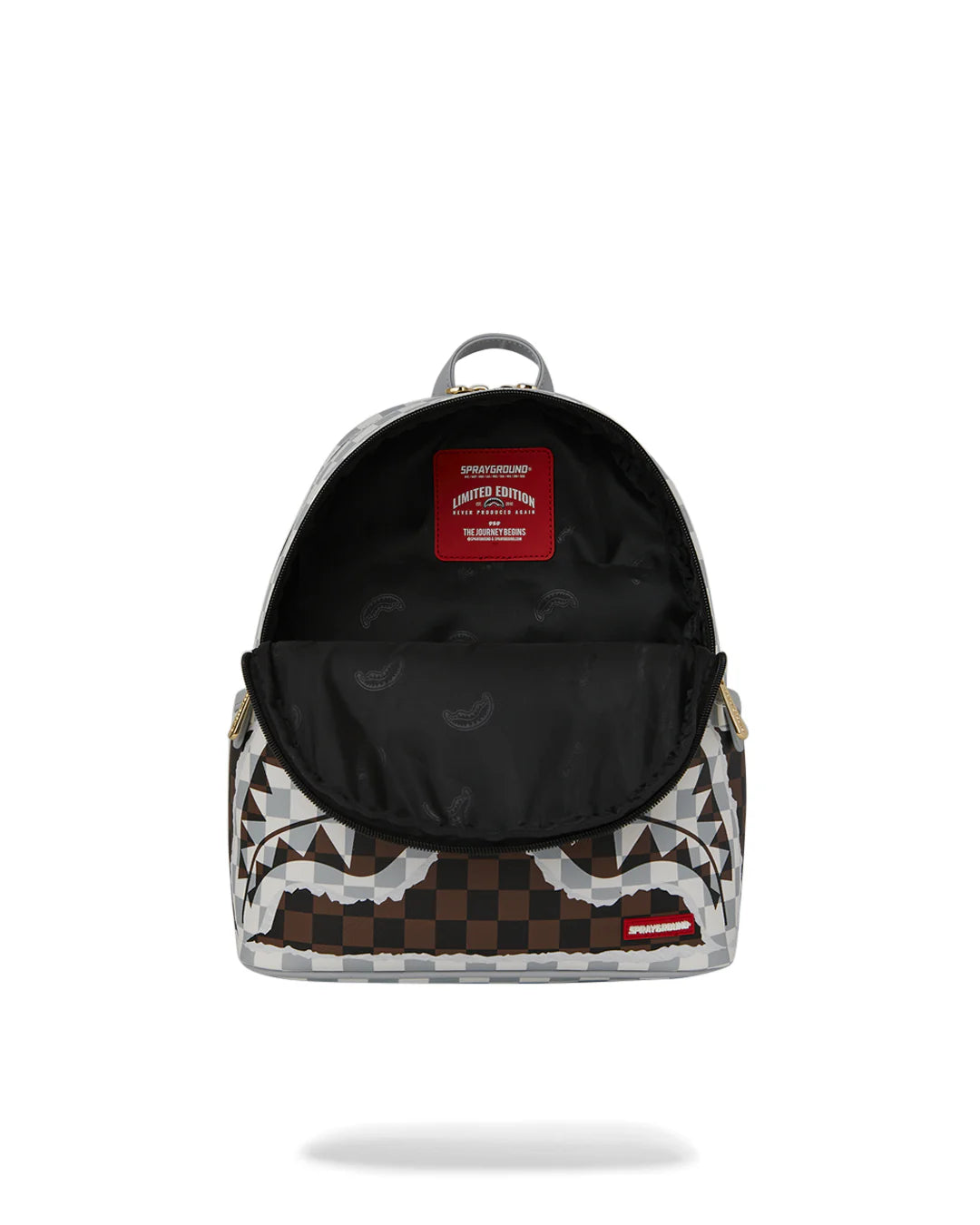 Zaino CREAM AND BROWN TEAR CHECK SAVAGE - Sprayground