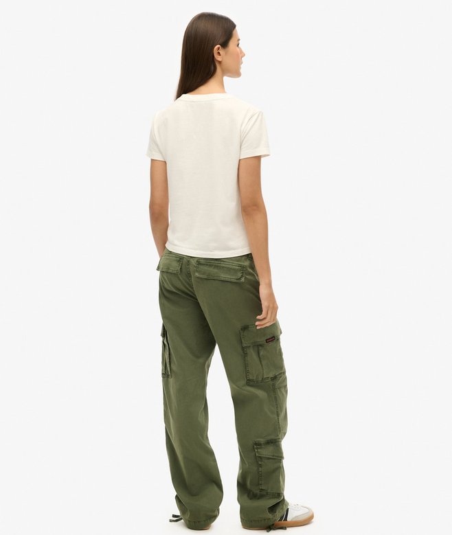 Pantaloni cargo a gamba dritta e vita bassa - Superdry