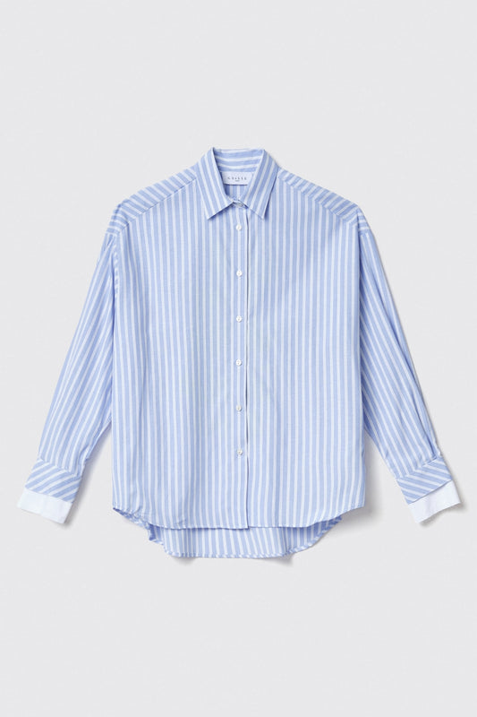 Camicia con doppio polsino in popeline bastonetto - Gaëlle
