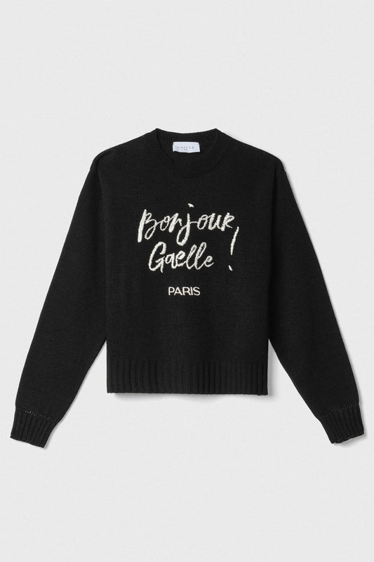 Pullover In Maglia Rasata Con Ricamo Sul Davanti - Gaëlle Paris