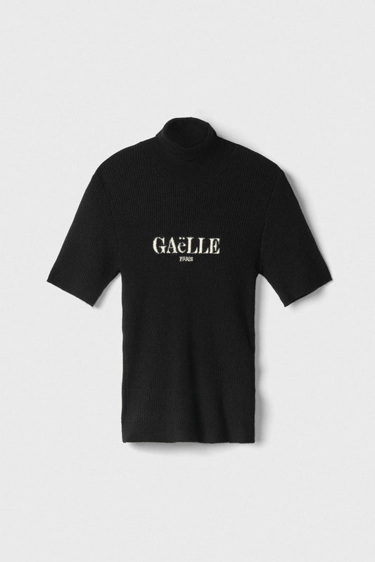 Pullover Lupetto In Maglia A Coste Mezza Manica - Gaëlle Paris