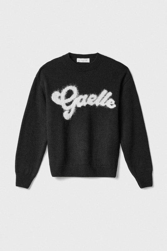 Pullover Cropped Con Logo Lurex - Gaëlle Paris