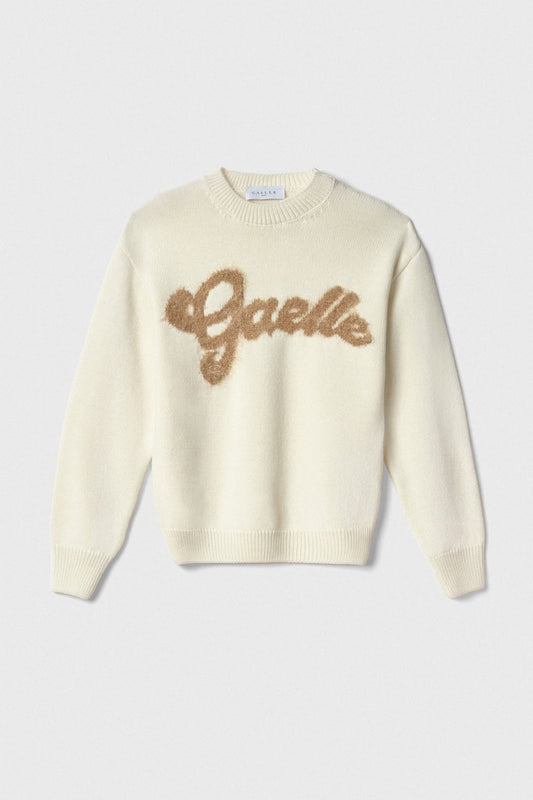 Pullover Cropped Con Logo Lurex - Gaëlle Paris