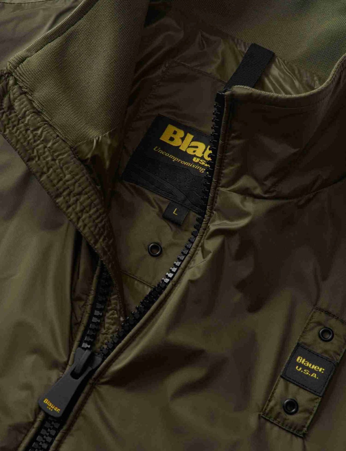 Giubbino Uomo BLAUER in Nylon con Zip Doppio Cursore Regular Fit