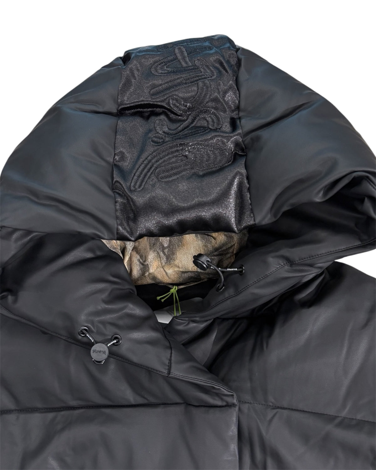 Bomber Disclaimer crop in eco pelle