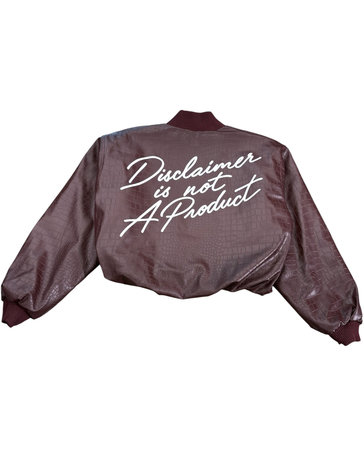 Bomber Donna DISCLAIMER Cropped Bordeaux