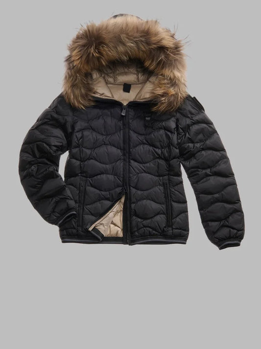 PIUMINO CON BORDO IN PELLICCIA ALDIE - Blauer
