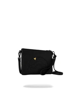 Pochette Sprayground Blacked Out Embossed Gold Tooth Crossover Clutch