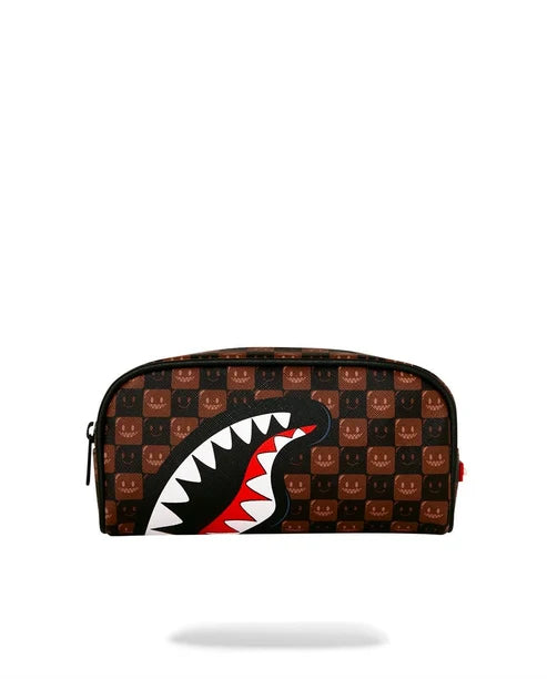 Pochette Sprayground Sharks In Paris WTF Bubble Brown Check Pouch