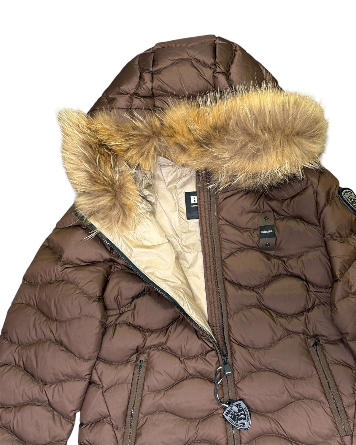 Piumino LYNEL lungo donna con pelliccia removibile.