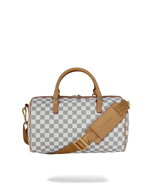 Borsa Sprayground Embossed Cream Check Mini Duffle