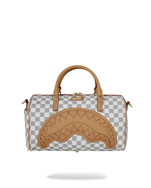 Borsa Sprayground Embossed Cream Check Mini Duffle