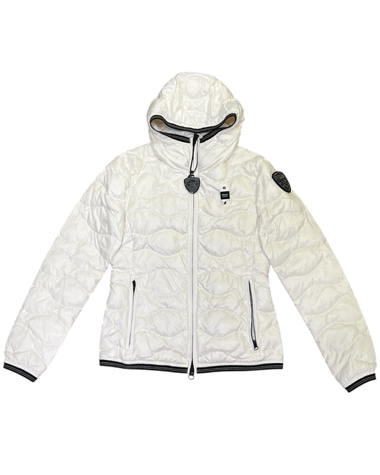 GIACCA CON CAPPUCCIO ELLIS BIANCO - Blauer