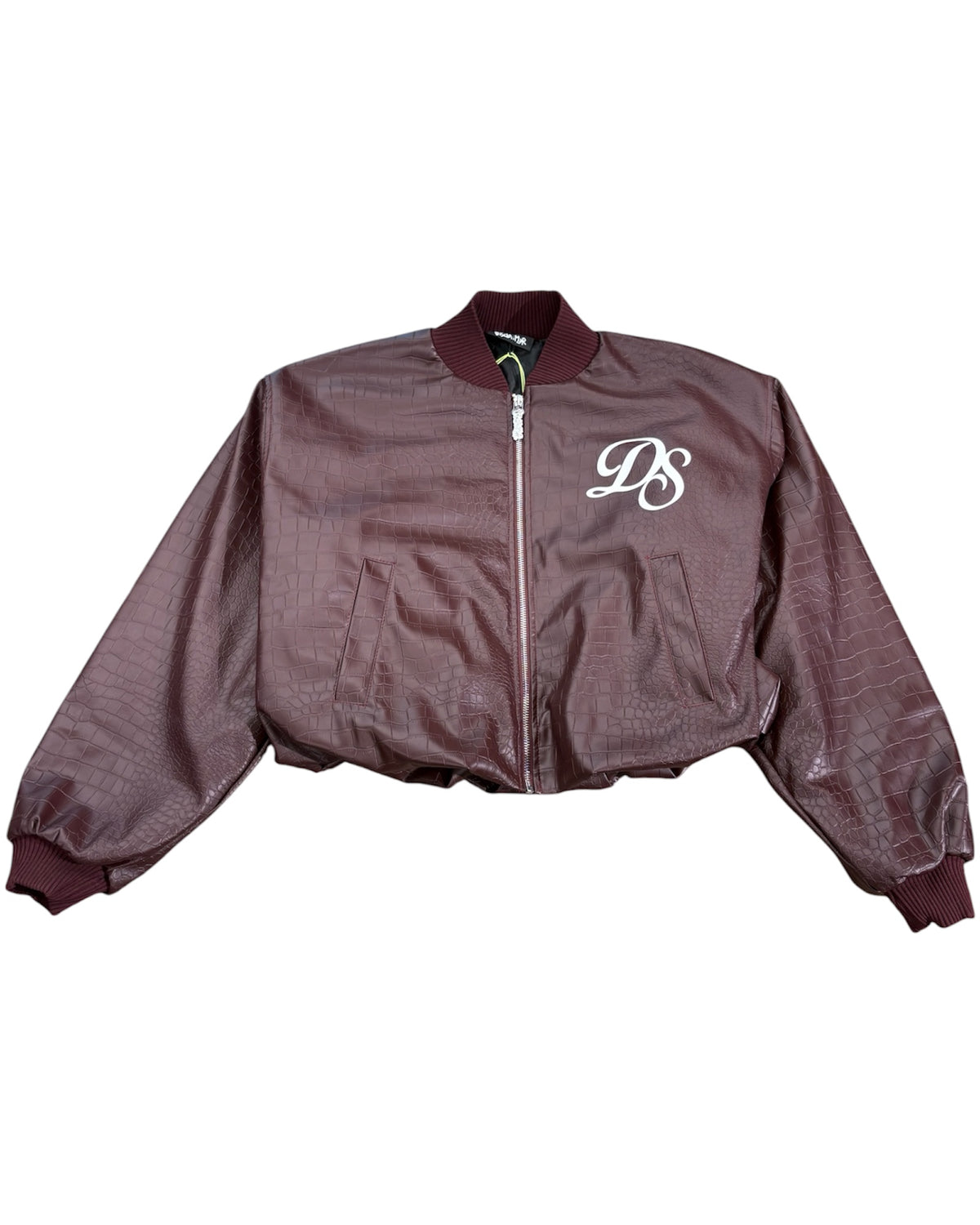Bomber Donna DISCLAIMER Cropped Bordeaux