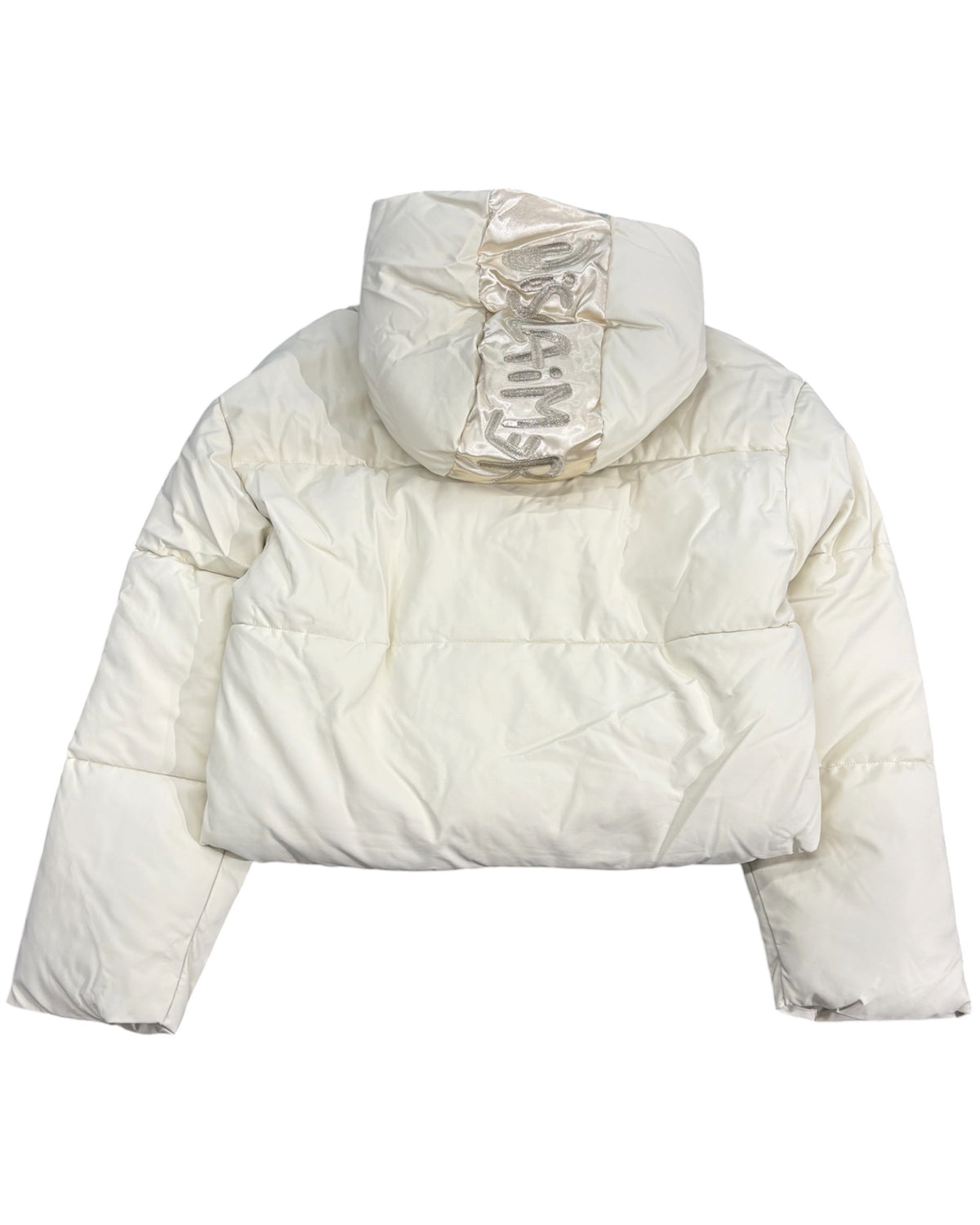 Bomber Disclaimer crop in eco pelle