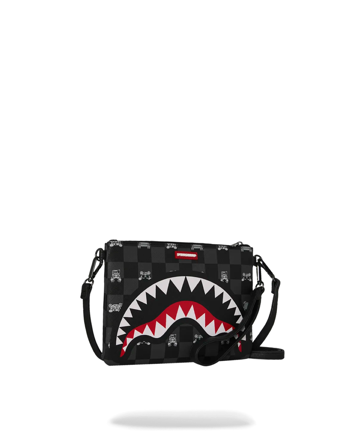 Pochette Gray Peeking Character Check Sprayground