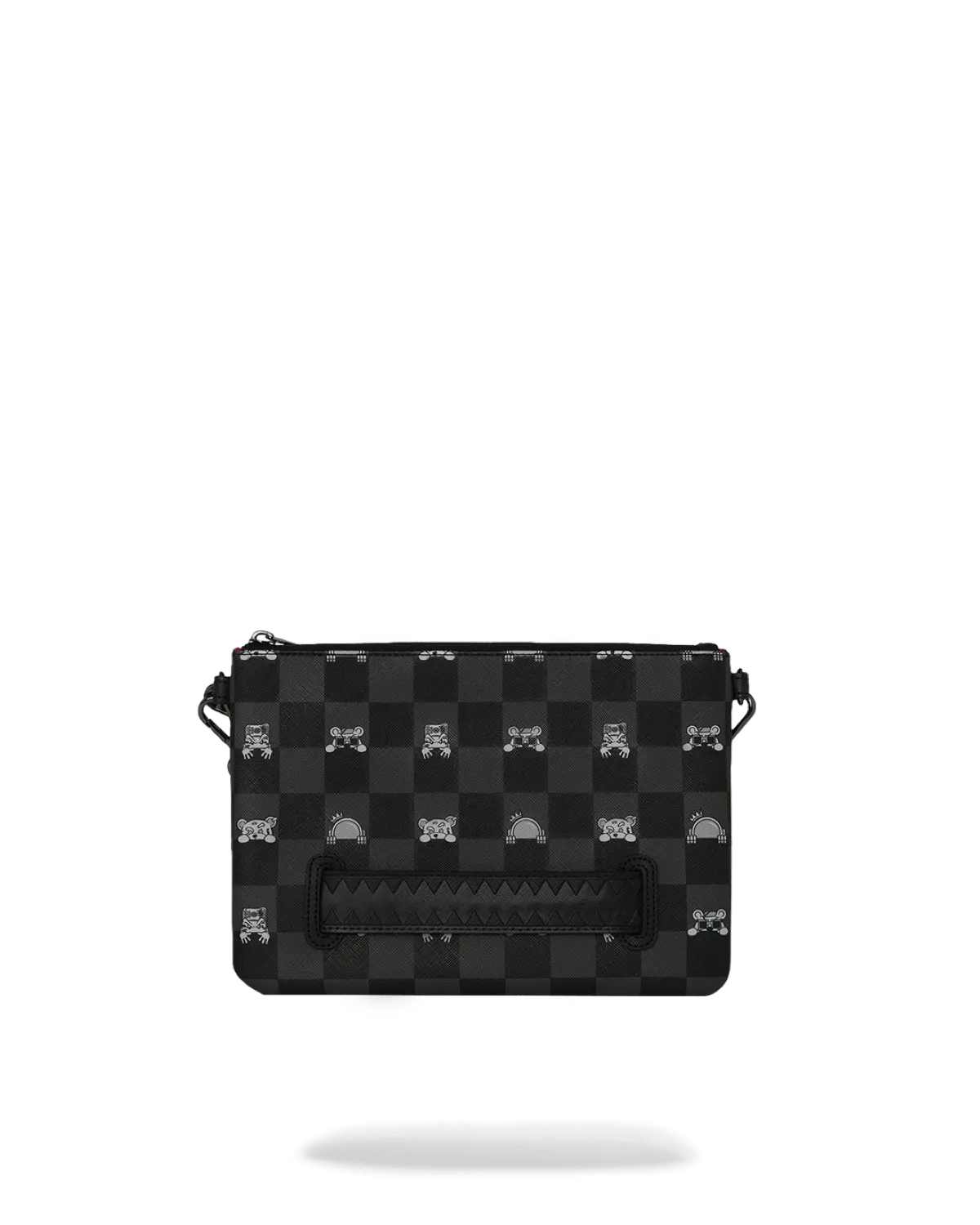 Pochette Gray Peeking Character Check Sprayground