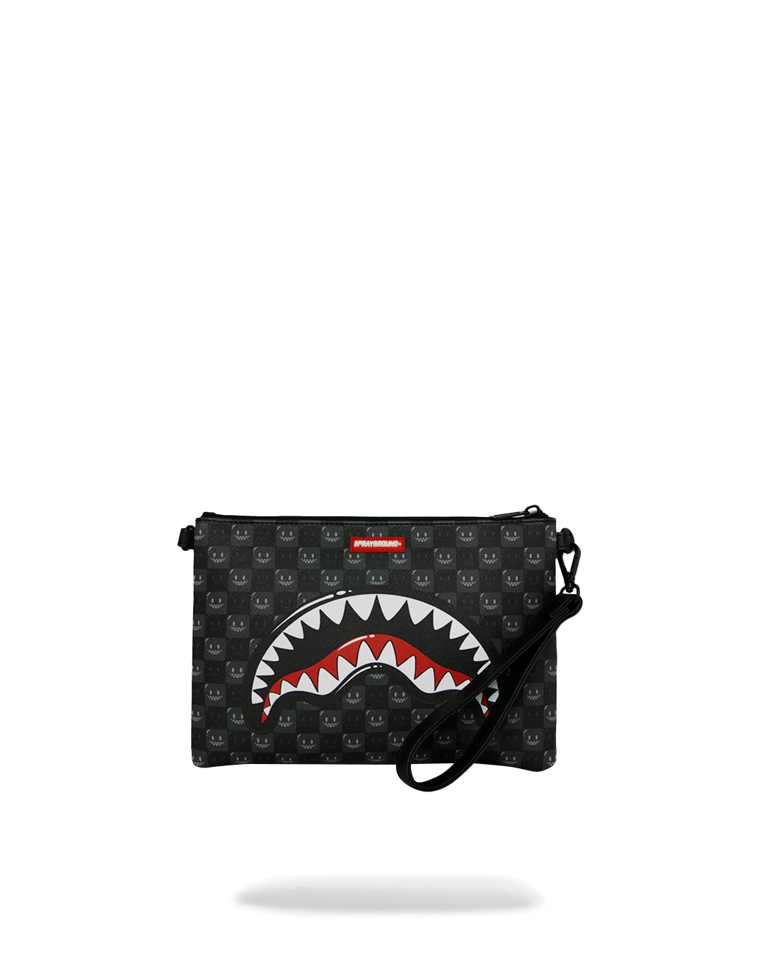 Pochette Sprayground Sharks In Paris Wtf Bubbly Black Check Crossover Clutch