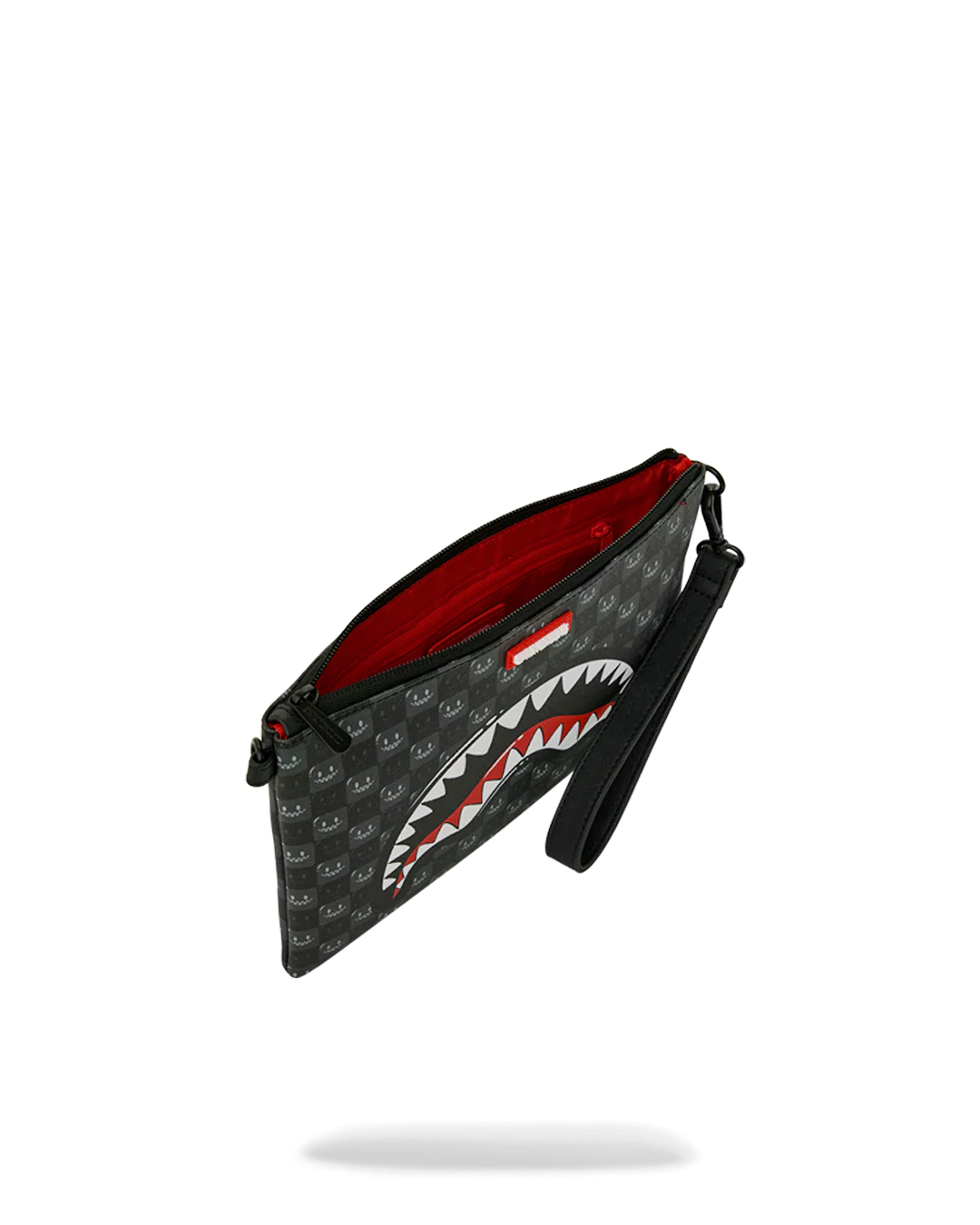 Pochette Sprayground Sharks In Paris Wtf Bubbly Black Check Crossover Clutch