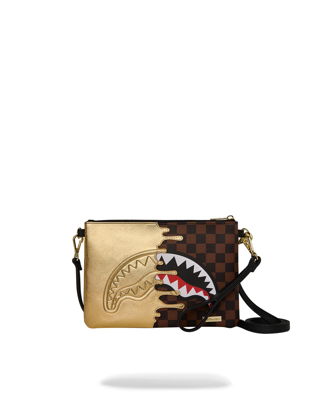 Pochette Sprayground Sharks In Paris Gold Drip Crossover Clutch