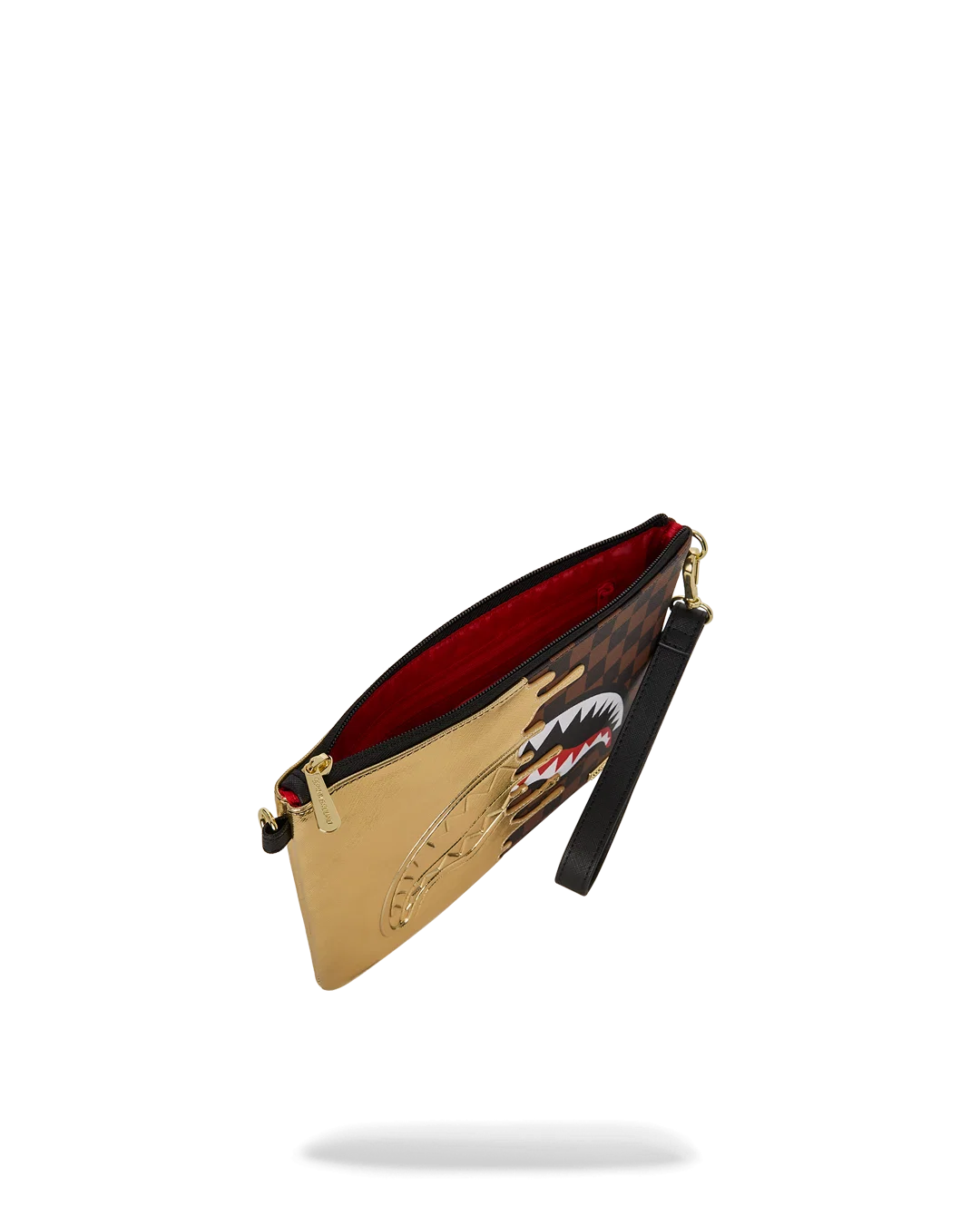 Pochette Sprayground Sharks In Paris Gold Drip Crossover Clutch