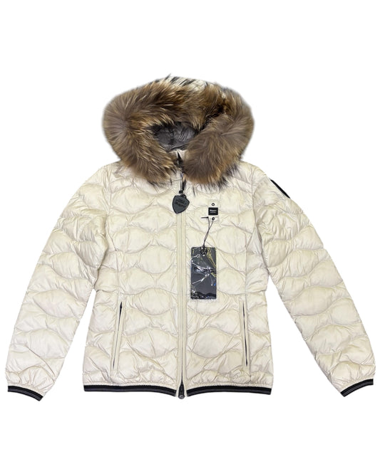 Piumino donna Blauer Aldie con pelliccia removibile