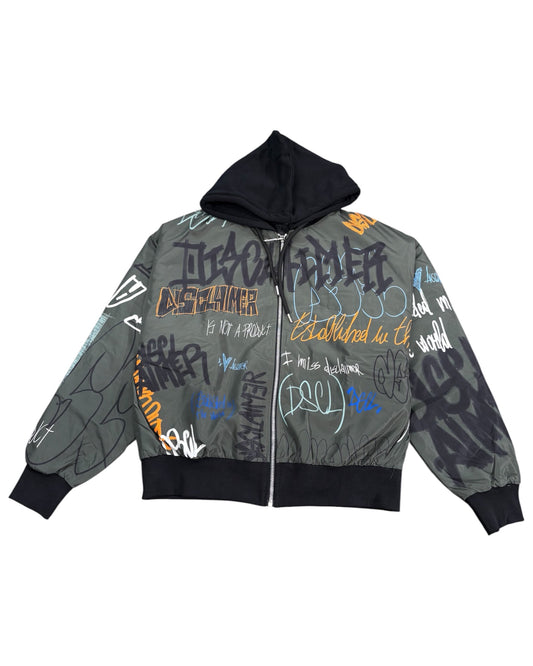 Bomber Uomo DISCLAIMER Verde Militare
